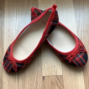 Girls Crewcuts Tartan Flats Size 1